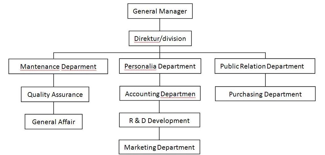 Struktur Organisasi Perusahaan Marketing  bimarlistanto